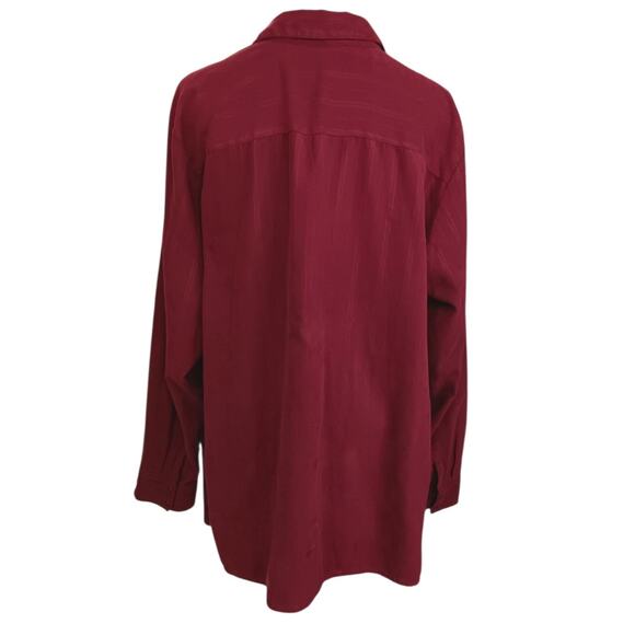 GLORIA VANDERBILT 2X Light Faux Suede Top Blouse Shirt Bronze Snaps Western Red - Picture 2 of 11